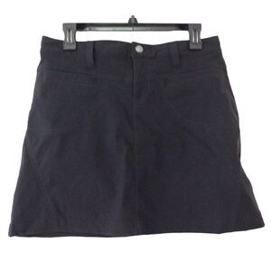 Athleta Dipper Skort Size 4 Black Hiking Athletic‎ Cargo Pockets Casual Skirt